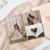 Elegant Photo Collage Wedding Hartelijk dank Briefkaart