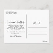 Elegant Photo Collage Wedding Hartelijk dank Briefkaart (Achterkant)