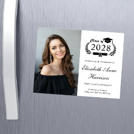 Elegant Photo College Graduation Magnetic Kaart