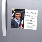 Elegant Photo College Graduation Magnetic Kaart Magnetische Uitnodiging