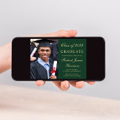 Elegant Photo College Green Graduparty Kaart