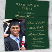Elegant Photo College Green Graduparty Kaart