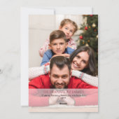 Elegant Photo Comfort & Joy Poinsettia Kerstmis Feestdagenkaart (Achterkant)