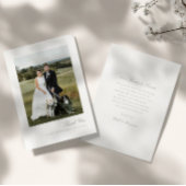 Elegant Photo Couples Wedding Bedankkaart