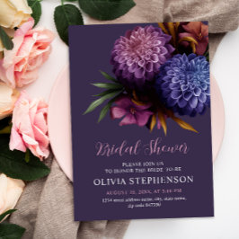 Elegant Photo Dahlia Minimalist Vrijgezellenfeest Kaart