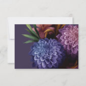 Elegant Photo Dahlia Minimalist Wedding RSVP Kaart (Achterkant)