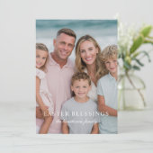 Elegant Photo Easter Blessings  Feestdagenkaart (Staand voorkant)