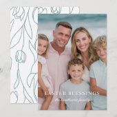 Elegant Photo Easter Blessings  Feestdagenkaart (Voorkant / Achterkant)