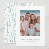 Elegant Photo Easter Blessings  Feestdagenkaart (Voorkant / Achterkant)
