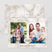 Elegant Photo Family Collage Vaderdag Briefkaart (Voorkant / Achterkant)