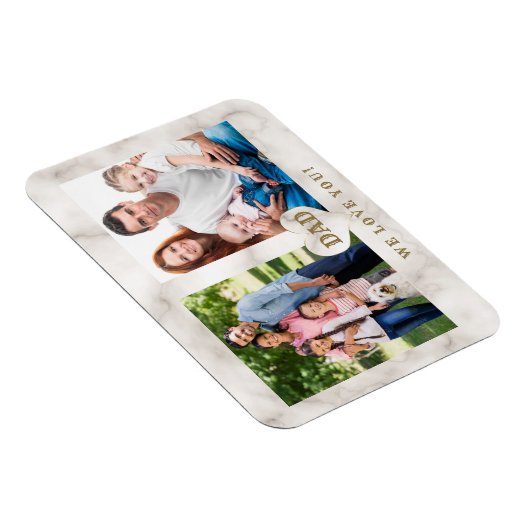 Elegant Photo Family Collage Vaderdag Magneet (Rechterzijde)