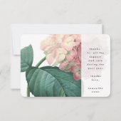 Elegant Photo Floral Senior College Afstudeerder Bedankkaart (Achterkant)