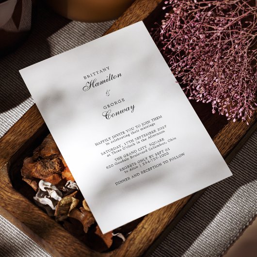 Elegant Photo Frame Wedding Invitation Card Kaart