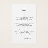 Elegant Photo Funeral Memorial Prayer Card Visitekaartje (Achterkant)