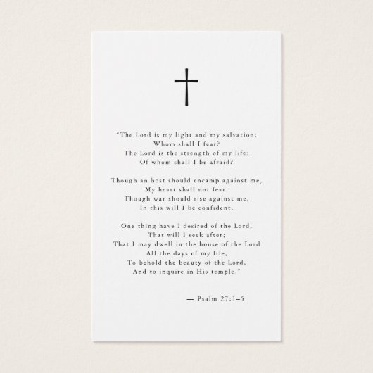 Elegant Photo Funeral Memorial Prayer Card Visitekaartje (Achterkant)