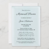 Elegant Photo Funeral Memorial Service Kaart (Achterkant)