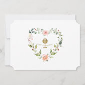 Elegant Photo Girl Gold Chalice Heilige Communie Kaart (Achterkant)