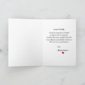 Elegant Photo Godmoeder-voorstel Kaart (Binnen)