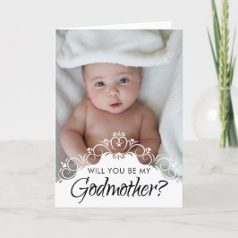 Elegant Photo Godmoeder-voorstel Kaart