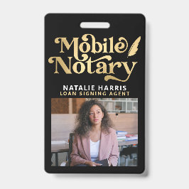 Elegant Photo Gold Mobile Notional Loan Agent Badge