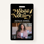 Elegant Photo Gold Mobile Notional Loan Agent Badge (Voorkant)