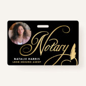 Elegant Photo Gold Notional Loan Agent Badge (Voorkant)