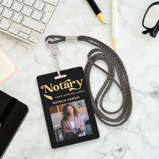 Elegant Photo Gold Notional Loan Agent Badge