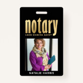 Elegant Photo Gold Notional Loan Agent Badge (Voorkant)