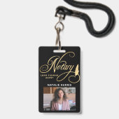 Elegant Photo Gold Notional Loan Agent Badge (Voorzijde met lanyard)