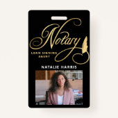 Elegant Photo Gold Notional Loan Agent Badge (Voorkant)