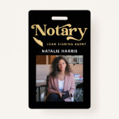 Elegant Photo Gold Notional Loan Agent Badge (Voorkant)