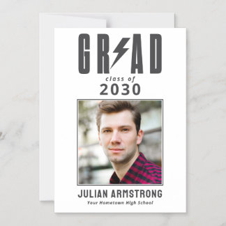 Elegant Photo Graduation Announcement 2026 Grad Magnetische Uitnodiging