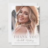 Elegant Photo Graduation Bedankkaart (Voorkant)