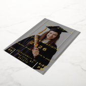 Elegant Photo Graduation Invitation 2026 Folie Uitnodiging (Gedraaid)