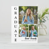 Elegant Photo Graduation Kaart (Staand voorkant)