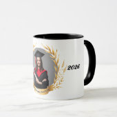 Elegant Photo Graduation Party Gold Laurels Mok (Voorkant rechts)