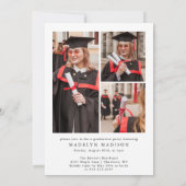 Elegant Photo Graduation Party Invitation Bedankkaart (Achterkant)