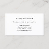 Elegant Photo Gray White Massage Therapist Visitekaartje (Achterkant)