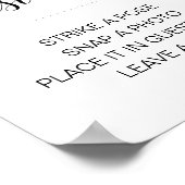 Elegant Photo Guest Book Wedding Sign Poster (Hoek)