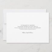 Elegant Photo Hand-Lettered Wedding Bedankkaart (Achterkant)