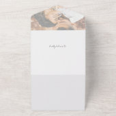 Elegant Photo Handwritding Wedding All In One Uitnodiging (Buitenkant)