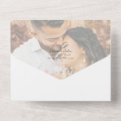 Elegant Photo Handwritding Wedding All In One Uitnodiging (Achterkant)