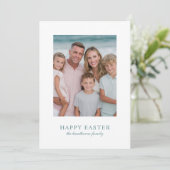 Elegant Photo Happy Easter  Feestdagenkaart (Staand voorkant)