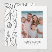 Elegant Photo Happy Easter Feestdagenkaart (Voorkant / Achterkant)