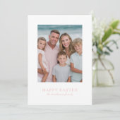 Elegant Photo Happy Easter Feestdagenkaart (Staand voorkant)