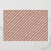 Elegant Photo Happy New Year Script Rose Gold Folie Feestdagenkaart (Achterkant)