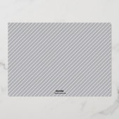 Elegant Photo Happy New Year Script Silver Folie Feestdagenkaart (Achterkant)