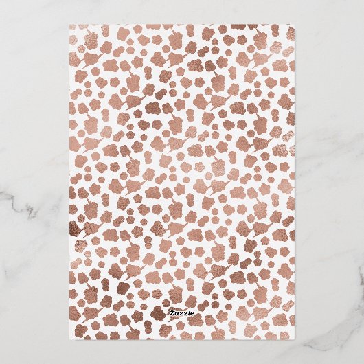 Elegant Photo Happy Pawlidays Roos Gold Folie Feestdagenkaart (Achterkant)