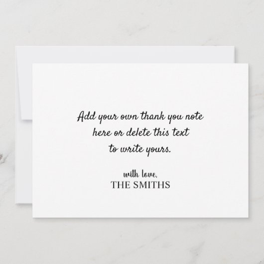 Elegant Photo Heart en Bird Calligraphy Hartelijk  (Achterkant)