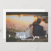 Elegant Photo Heart en Bird Calligraphy Hartelijk  (Voorkant / Achterkant)